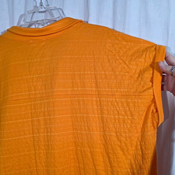 Como blue plus size 2x orange drop shoulder sleeveless crinkled knit top NEW Tag - Picture 8 of 14